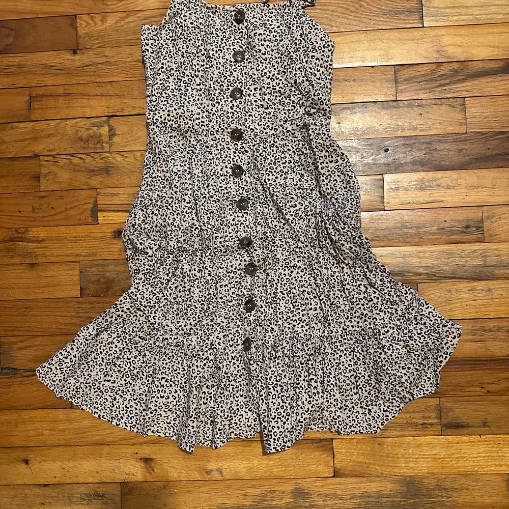 Leopard Print Midi Dress